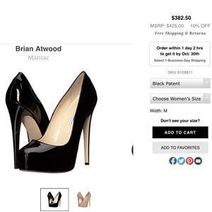 Brian Atwood Maniac black patent pumps